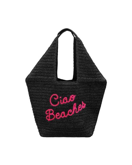 Lilly Loves Black Ciao Beaches And Neon Beach Bag