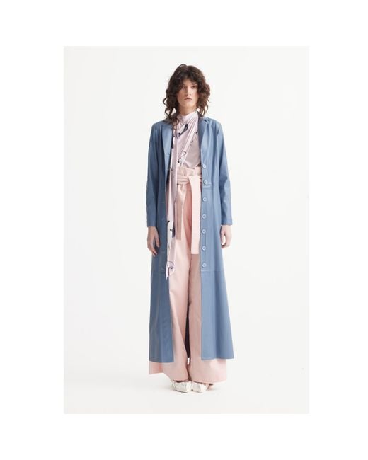 Julia Allert Pink Velvet High Waist Trousers