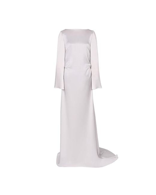 Anse Victorin White Geraldine Silk Dress