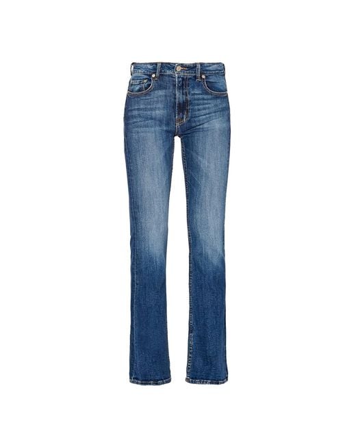 NOEND Blue Grace Mid Rise Flare Jeans