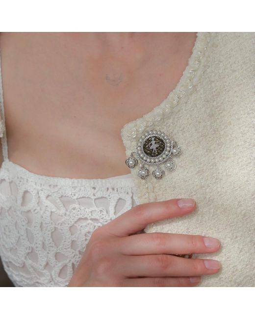 Retro Chic White Nutcracker Brooch