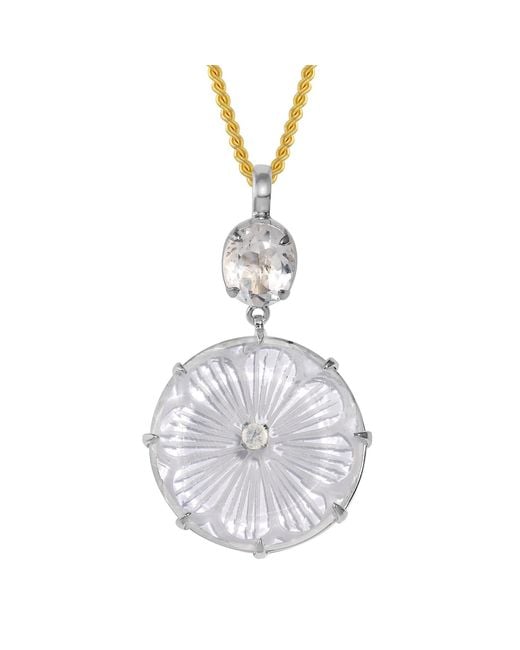 Emma Chapman Jewels Metallic Etched Crystal Magdalene Pendant
