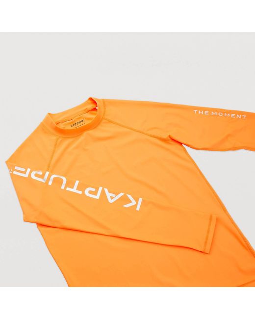 Kapture Orange Dayglow Comfyfit Recycled Rashguard for men