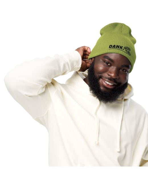 Anchor and Crew Green Leaf Dank Gen. Organic Cotton Embroidered Beanie