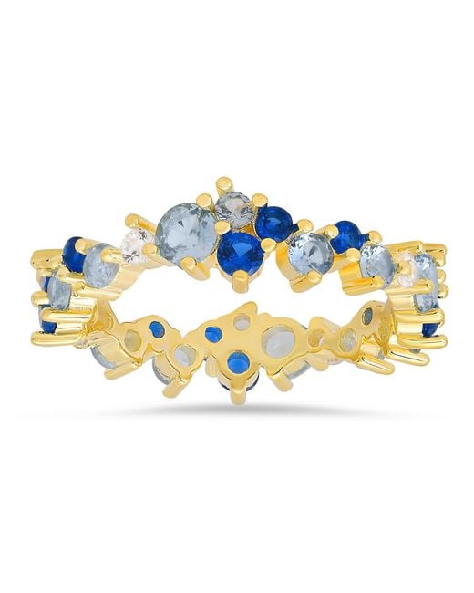 Kylie Harper Blue Abstract Ombre Eternity Band Ring