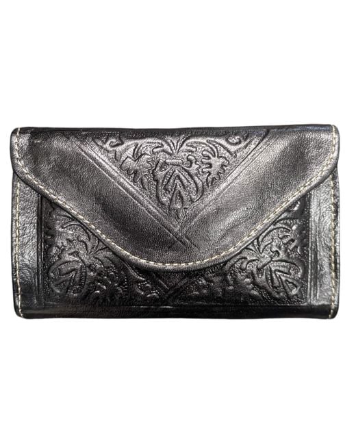 Berber Leather Black Small Leather Tri-Fold Purse