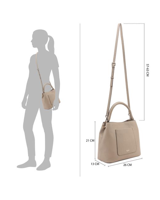 Paul Costelloe Natural Rosa Leather Bag