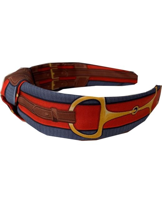Lazyjack Press Red Saddle Up Italian Silk Knotted Headband
