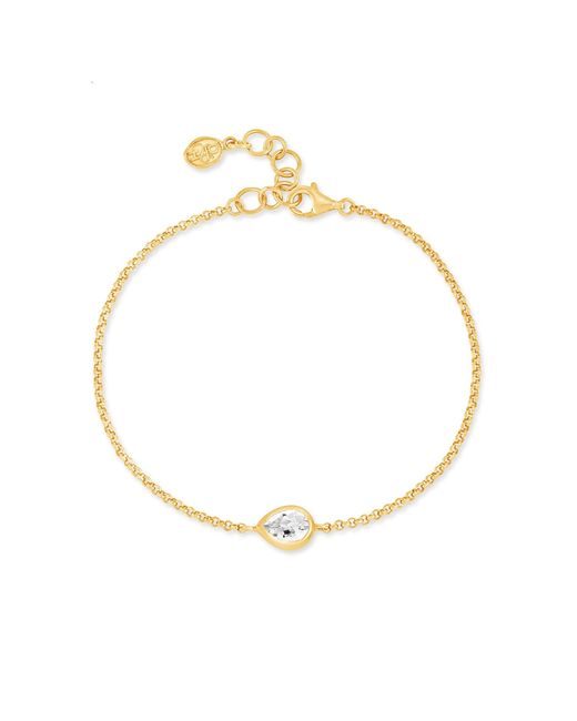 Dower & Hall Metallic Topaz Pear Chain Bracelet