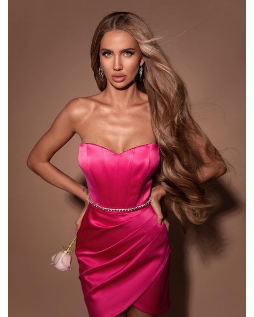 Tia Dorraine Pink A Touch Of Glamour Mini Dress