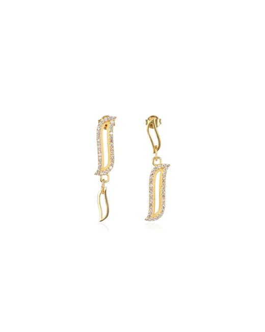 Lila Rasa Metallic Asymmetric Earrings