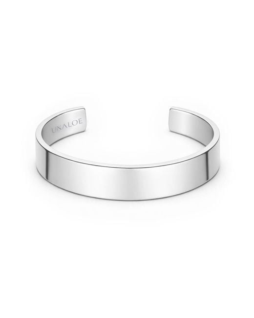 Unaloe Metallic Wide Band Open Cuff Bracelet For