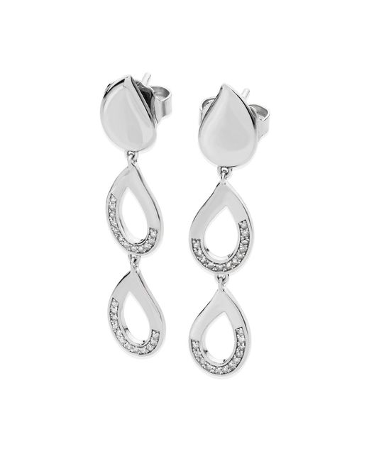 Lucy Quartermaine Metallic Melting Diamond Drop Earrings