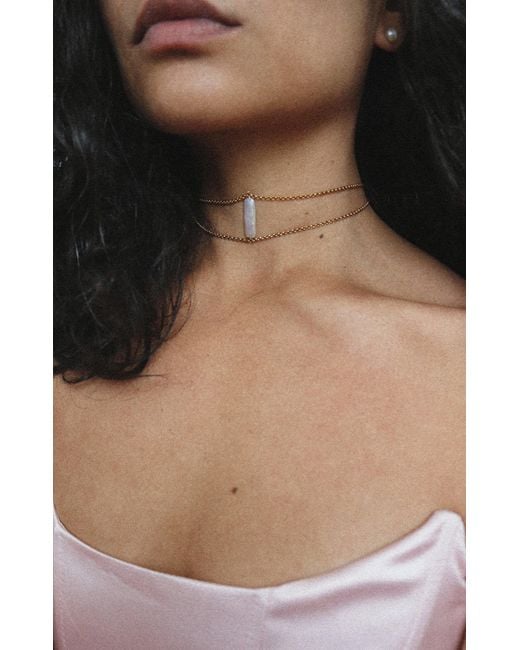 Marquise Swim White Necklace