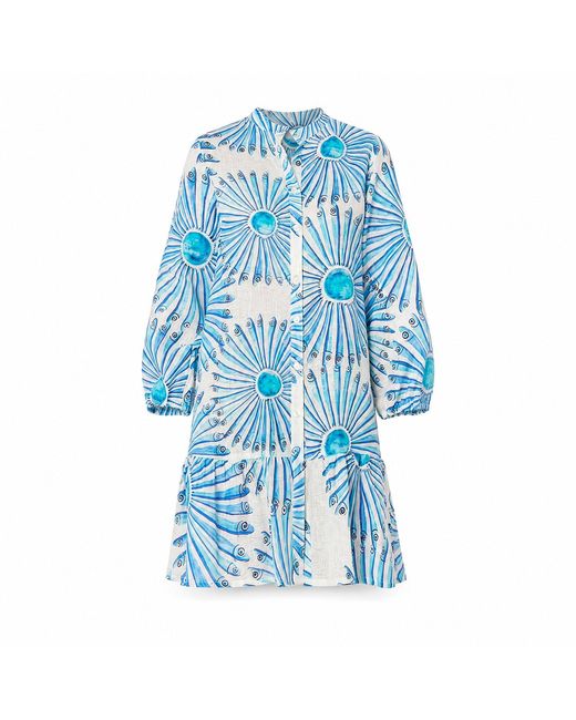 Casa Atelier by Ferdinando Fusco Blue Anchovy Frou Frou Shirt