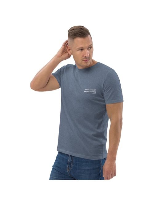 Anchor and Crew Blue Heather Koi Fish Another Good Day Organic Cotton T-Shirt for men