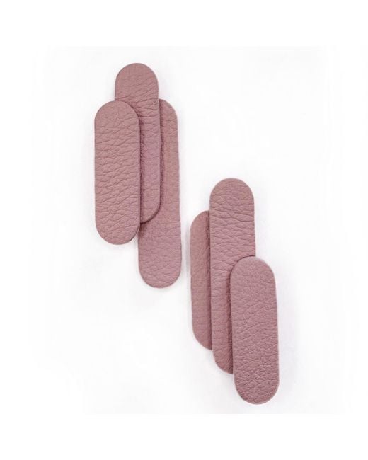 WAIWAI Purple Ease Leather Statement Earrings