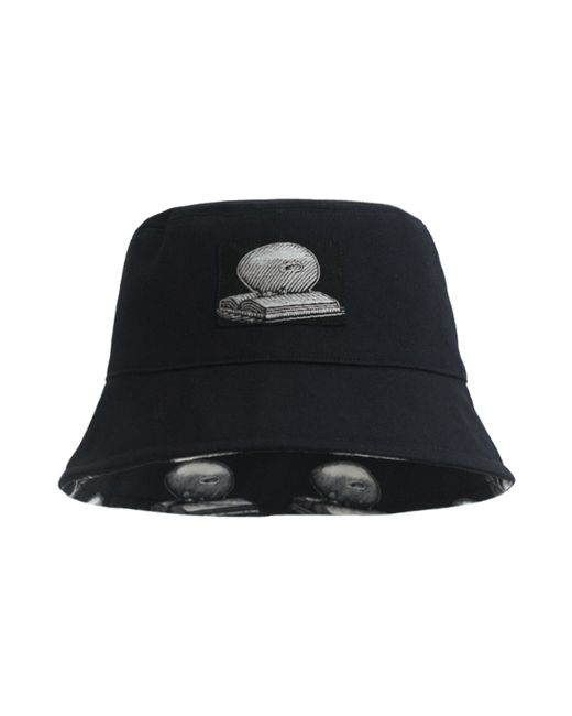 Lost Pattern Black Bookhead Cotton Reversible Bucket Hat