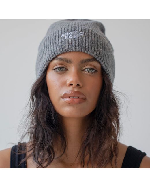 Arctic Fox & Co. Gray The Embroidered Beanie