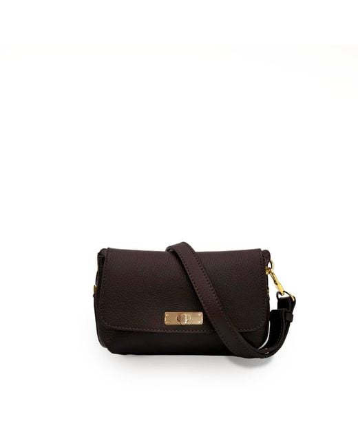 Apatchy London Black The Maisie Mini Chocolate Leather Bag
