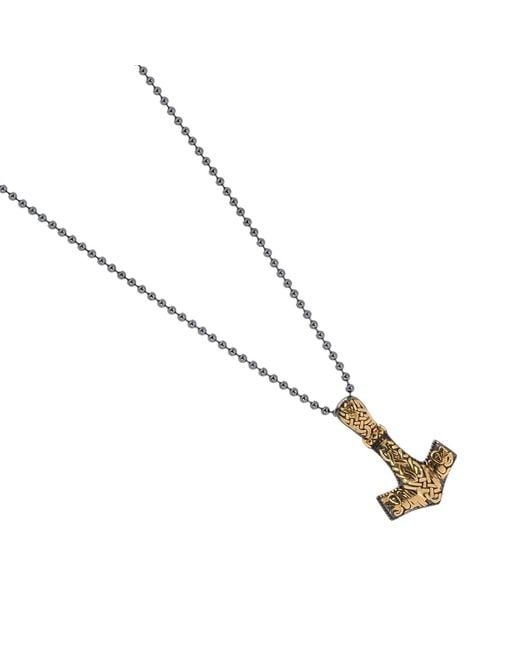 Ebru Jewelry Metallic Thor Hammer Sterling & Pendant Necklace for men
