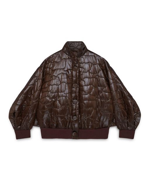 Amanda Thompson Couture Brown Ms K Bomber Jacket Chocolate