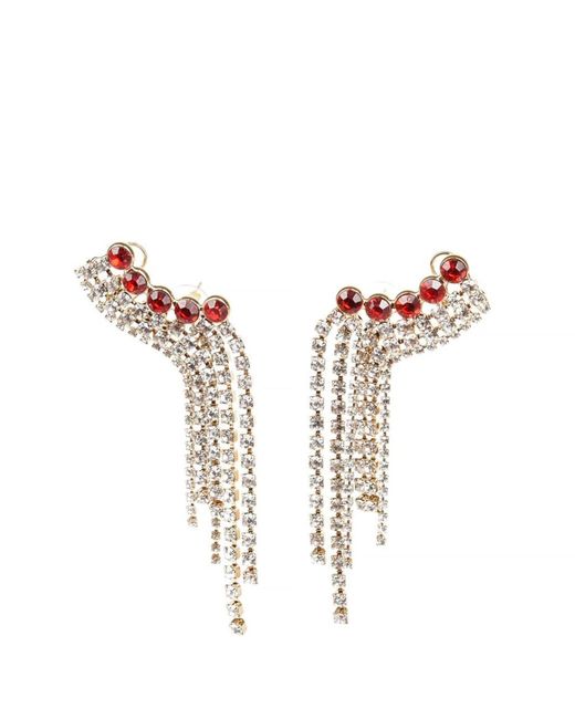 Addicted Metallic Neutrals Ilizia Earrings With Crystals & Rhinestone Cascades