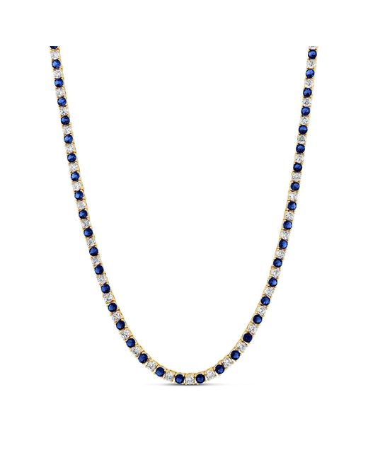 SHYMI Metallic Alternating Color Tennis Necklace