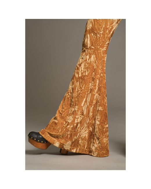 Little Lies Natural Hendrix Ochre Velvet Flares