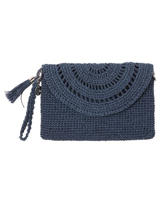 SJW BAGS LONDON Blue Grace Hand Crochet Bag