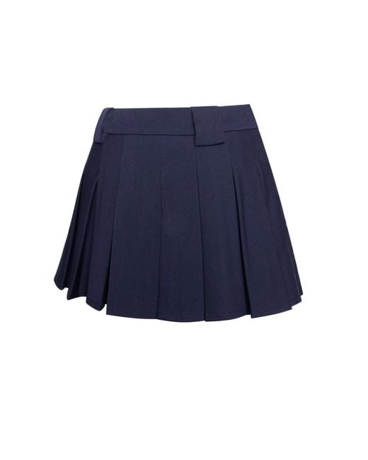 Miss Circle New York Blue Nasya Pleated Mini Skort
