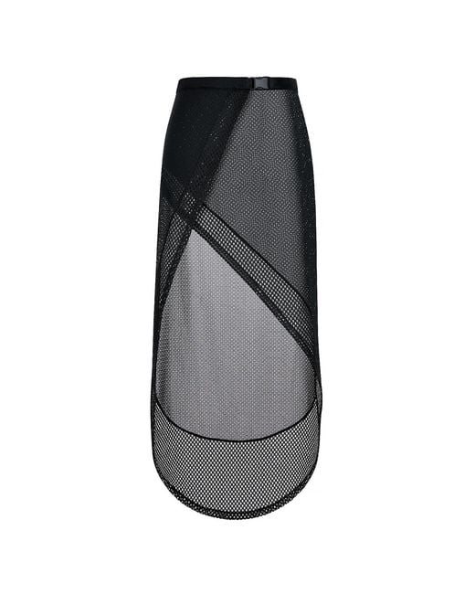 Kim Foley Black Drama Sarong Beach Cover-Up Athletic Wrap Skirt