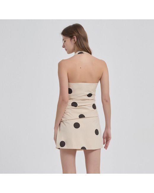NUAJE NUAJE Natural Neutrals Eclipse Pleated Mini Skirt