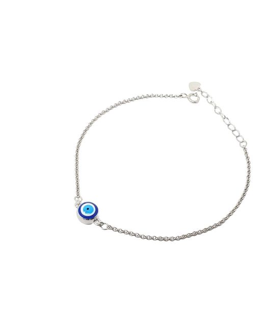 Harfi Metallic Turkish Evil Eye Friendship Sterling Bracelet