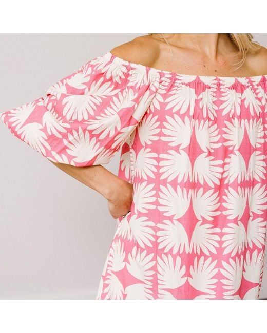 SUNSHINE TIENDA Pink Lemonade Tile Ace Dress