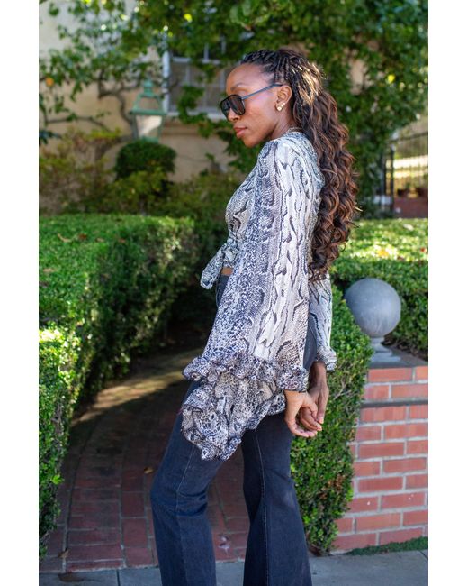 Jennafer Grace Green Boogie Muse Wrap Top