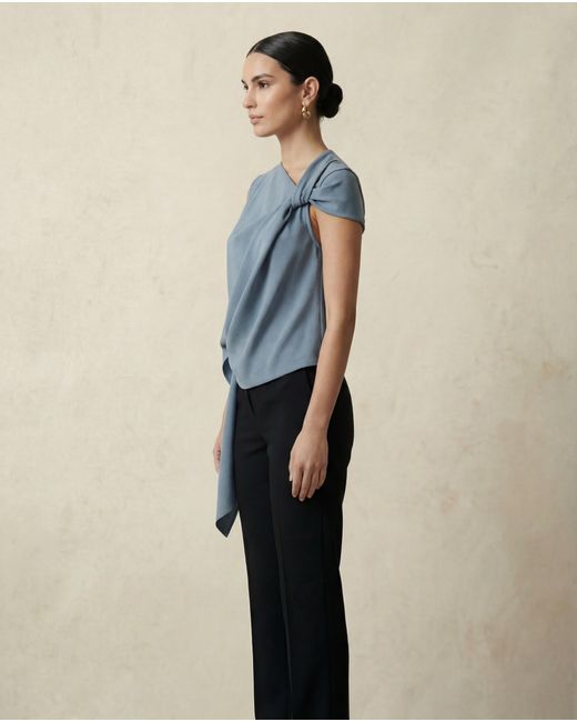 Lendrop Studios Blue Laurent Twisted Top Slate