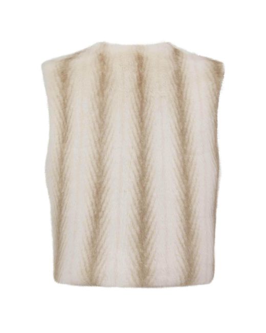 Nooki Design Natural Neutrals Edelweiss Faux Fur Gilet