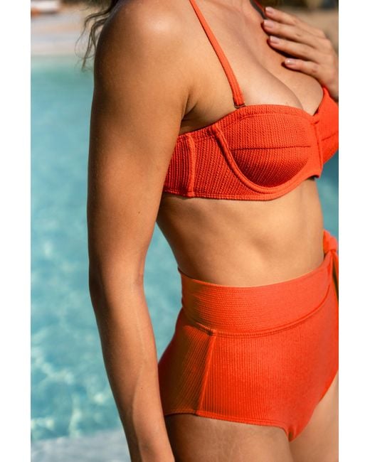 Change of Scenery Orange Side Tie High Waist Bottom