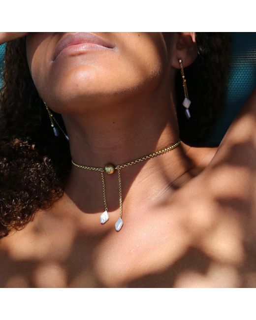 Marquise Swim Metallic Necklace