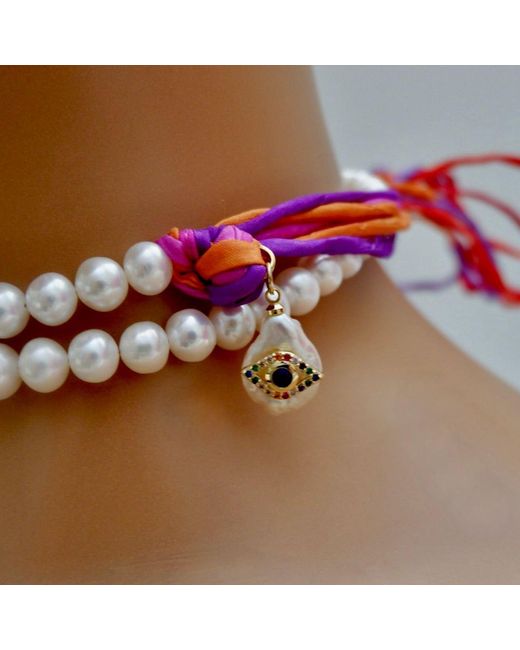 Persia Dona Jewelry Red Exotic Pearl Necklace