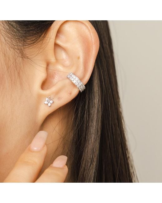 BLOOMTINE | Earth Angel HQ Blue Illuminess Premium Sterling Double Ear Cuff