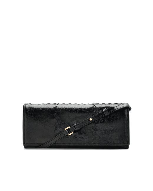 Orange Cube Black Mosaic Shoulder Bag