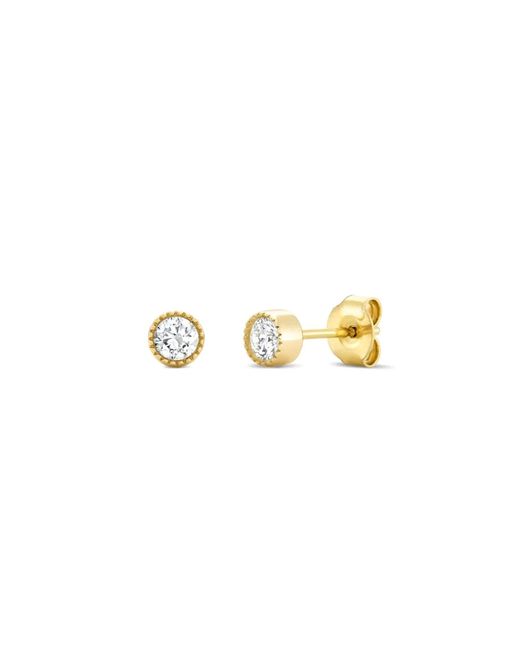 Dinny Hall Metallic Solitaire Lab-Grown Diamond Stud Earrings