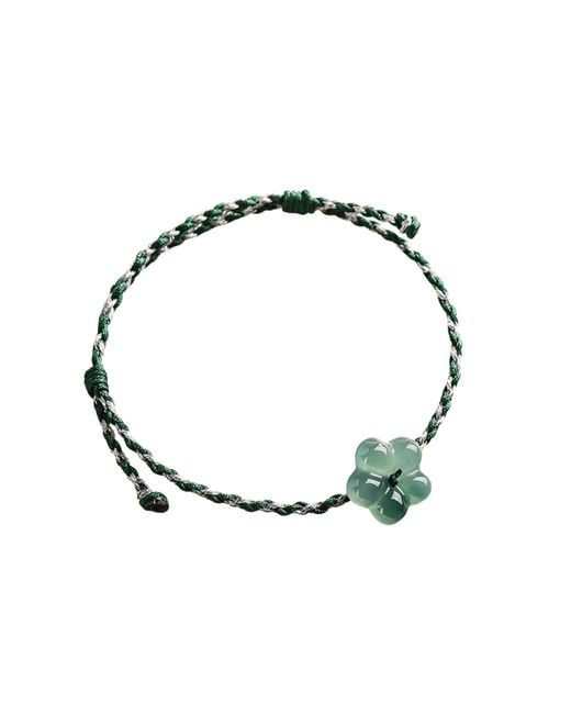 seree Metallic Baby Collection Blossom Jade Flower Woven Baby Bracelet Anklet