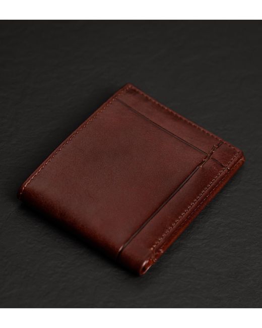 Time Resistance Purple Leather Bifold Wallet for men