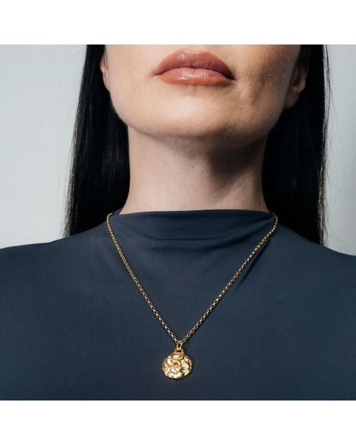 Moca Jewellery Metallic Moon Gem Necklace