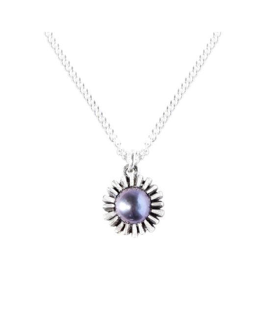 Lee Renee Metallic Dahlia Bud Peacock Pearl Necklace –