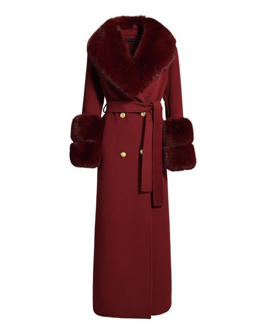 Hortons England Red Mayfair Burgundy Cashmere Coat