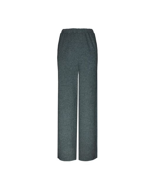 2KStyle Green Numero Wool-Blend Wide-Leg Elasticated Pants